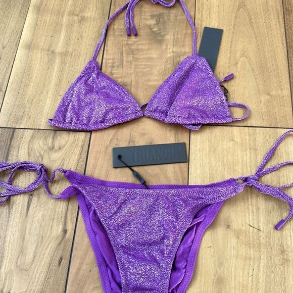 TRIANGL VINCA - VIOLET SPARKLE NO BAG NEW WITH TAGS 💜 - Picture 8 of 9